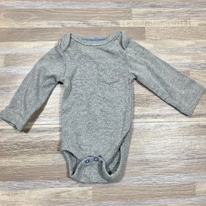 Cloud Island Newborn Long Sleeve Gray Onesie